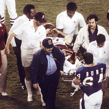 theismann carried off field