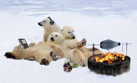 Penn State fans enjoying tailgating under global warming.