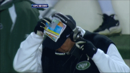 Rex Ryan slamming headset