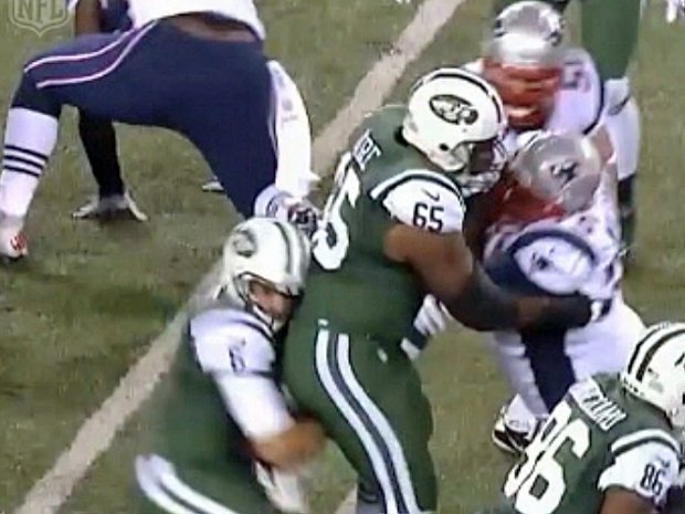 mark sanchez buttfumble