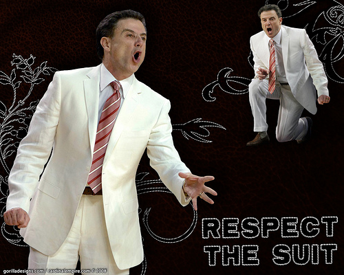 rick pitino white suit