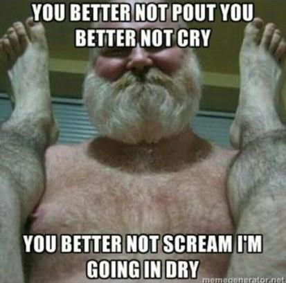 santa going in dry meme