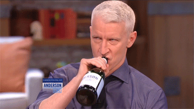 anderson cooper drinking
