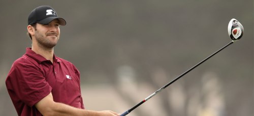 tony romo golfing