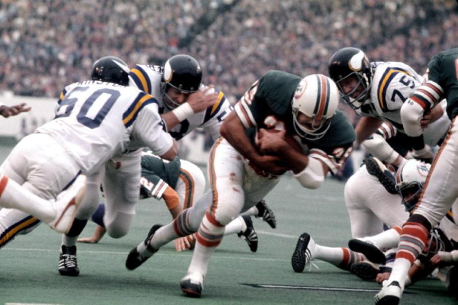 Larry Csonka still figures prominently in the nightmares of Viking defenders. 