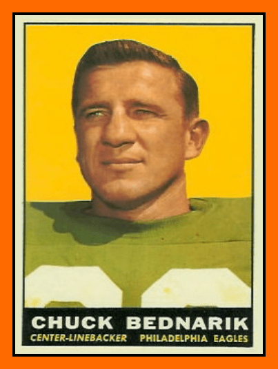 Chuck Bednarik - Card Sticker Philadelphie Eagles