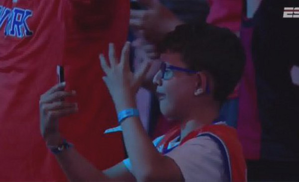Crying Knicks Kid at Draft