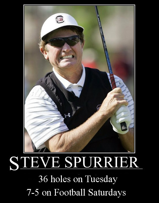 spurrier golfing