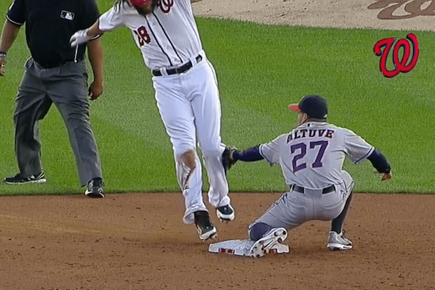 jayson werth getting tagged out