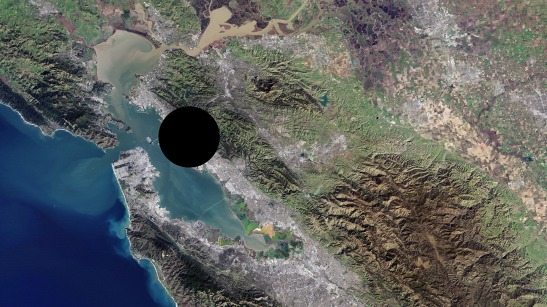 There's literally a black hole where Oakland used to be.