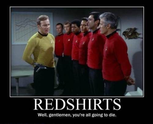 redshirts going to die